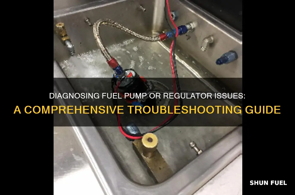 how to diagnose bad fuel pump or fuel regulator
