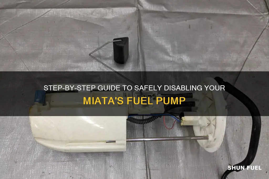 how to didable fuel pump on miata