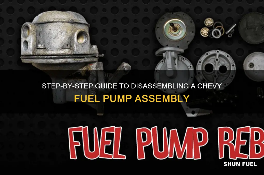 how to disassemble a fuel pump assembly on a chevy