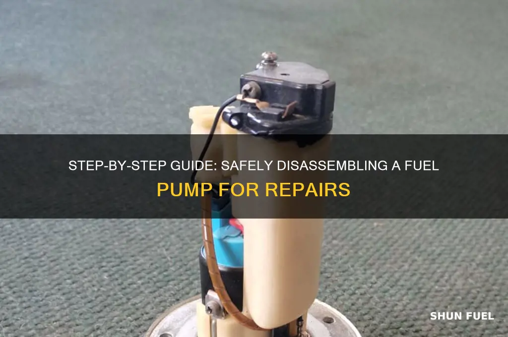 how to disassemble a fuel pump