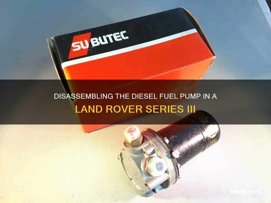 how to disassemble land rover series iii diesel fuel pump