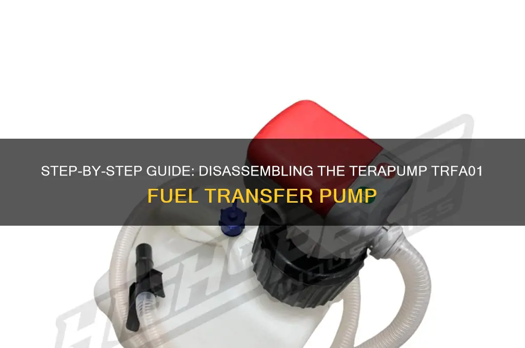 how to disassemble terapump trfa01 fuel transfer pump