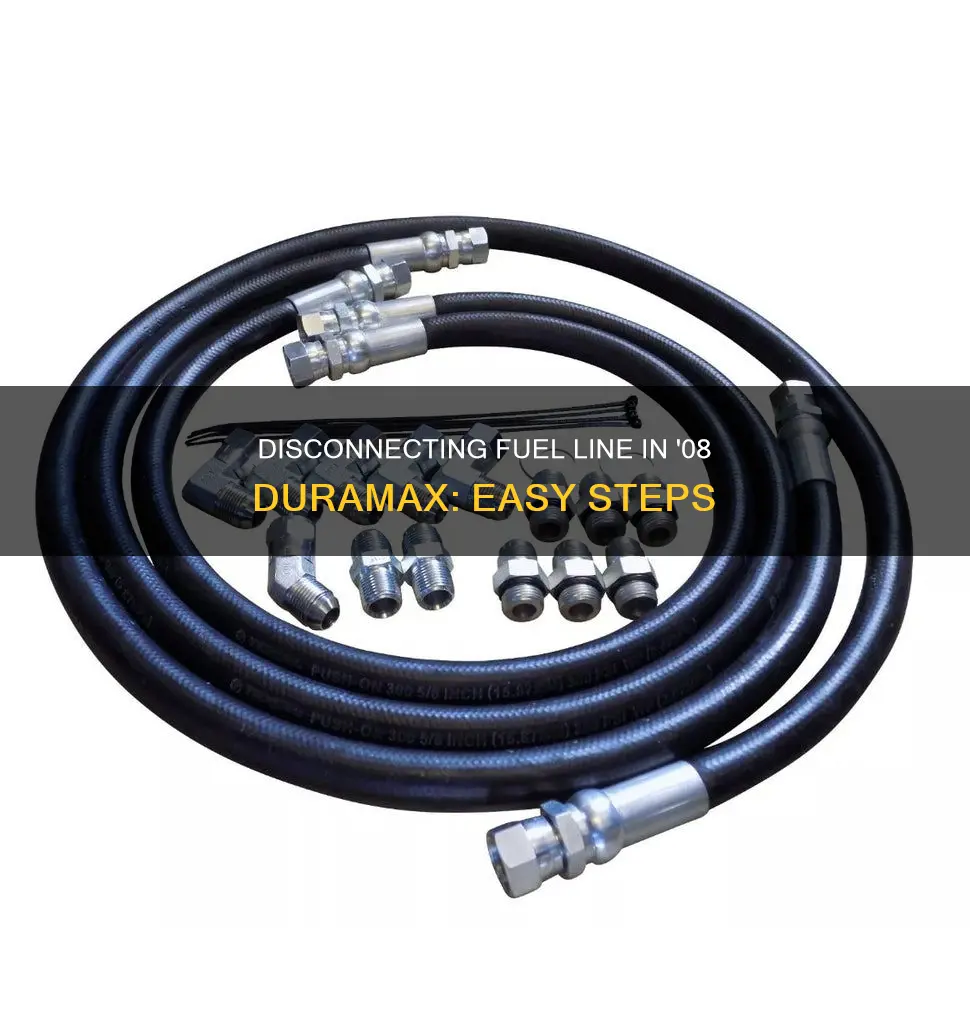 how to disconect fuel line in 08 duramax
