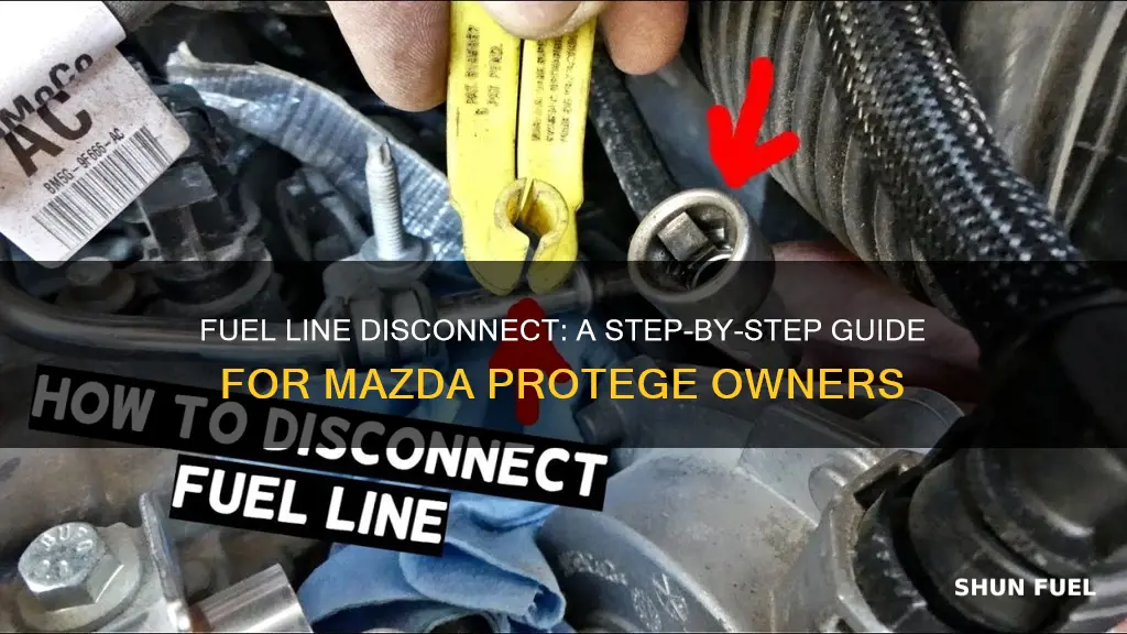 how to disconect fuel line on tank 01 mazda protege