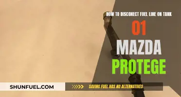 Disconnecting Fuel Lines: Mazda Protege Tank