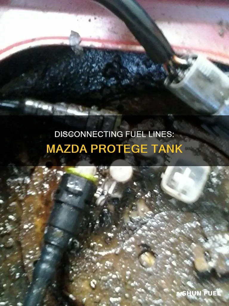 how to disconect fuel line on tank 01 mazda protege