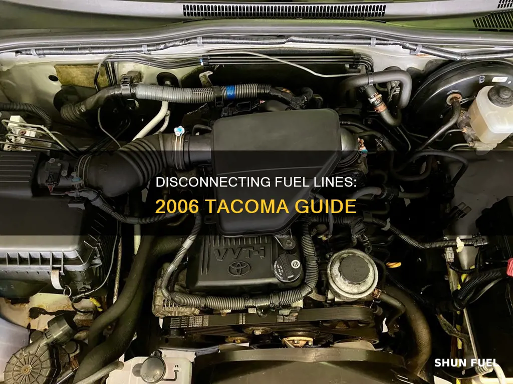 how to disconect fuel lines 2006 tacoma