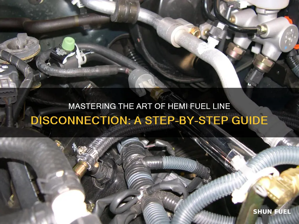 how to disconect hemi fuel line