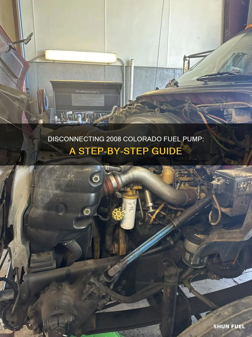how to disconnect 2008 colorado fuel pump emission line