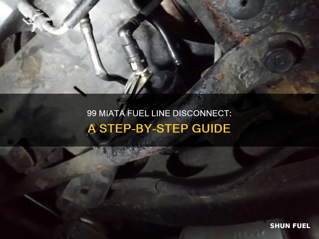 how to disconnect 99 miata fuel line