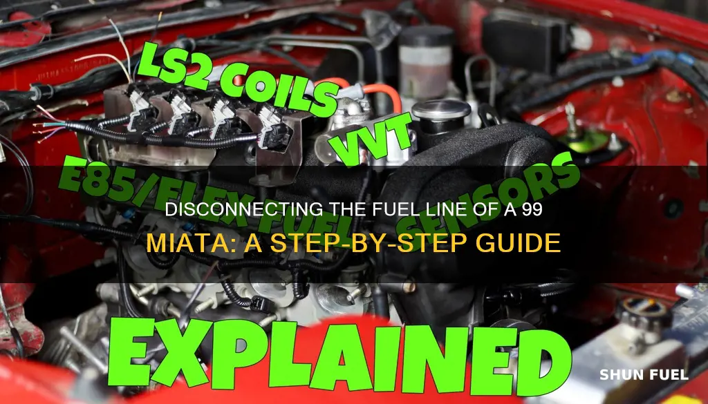 how to disconnect 99 miata fuel line