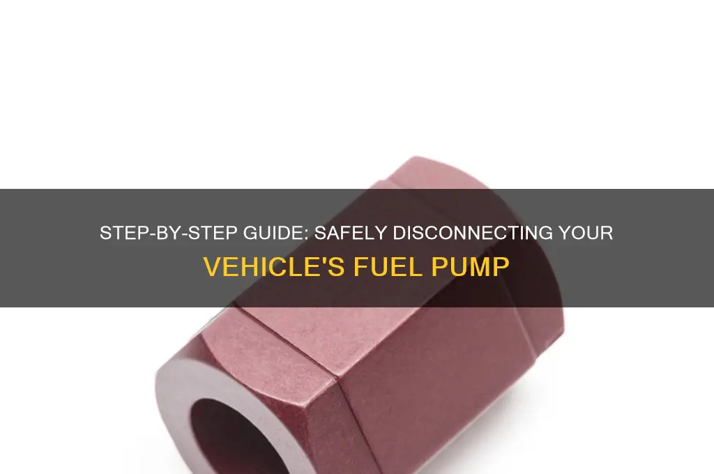how to disconnect a fuel pump