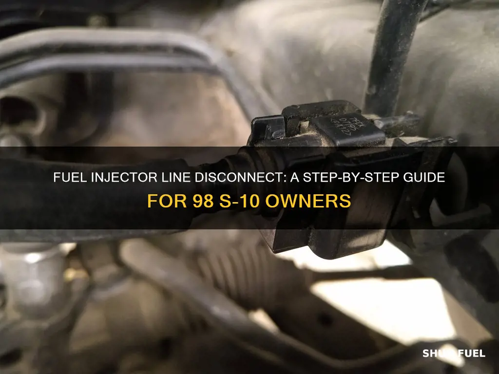 how to disconnect fuel injector line on 98 s-10