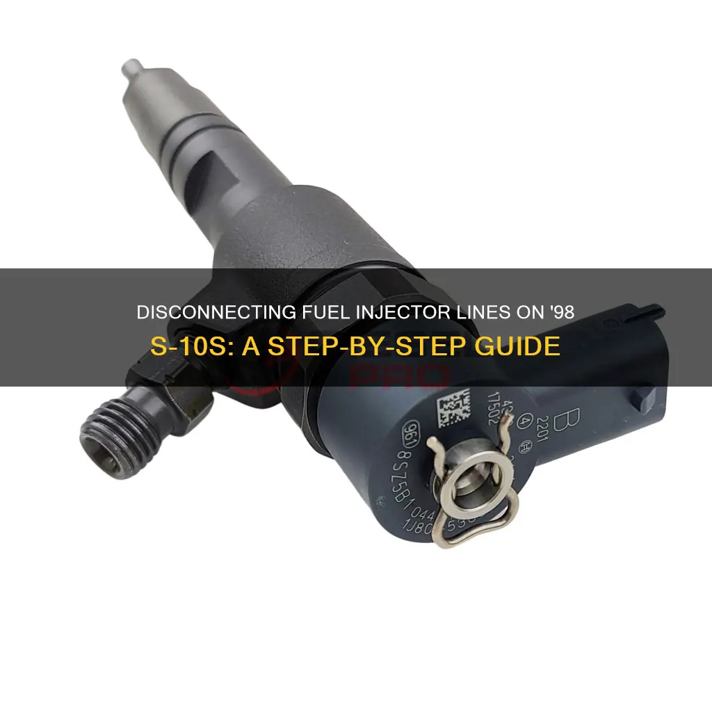 how to disconnect fuel injector line on 98 s-10