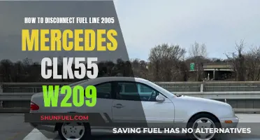 Disconnecting Fuel Lines: 2005 Mercedes CLK55 W209 Guide