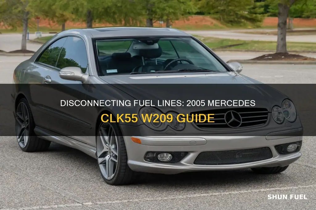 how to disconnect fuel line 2005 mercedes clk55 w209