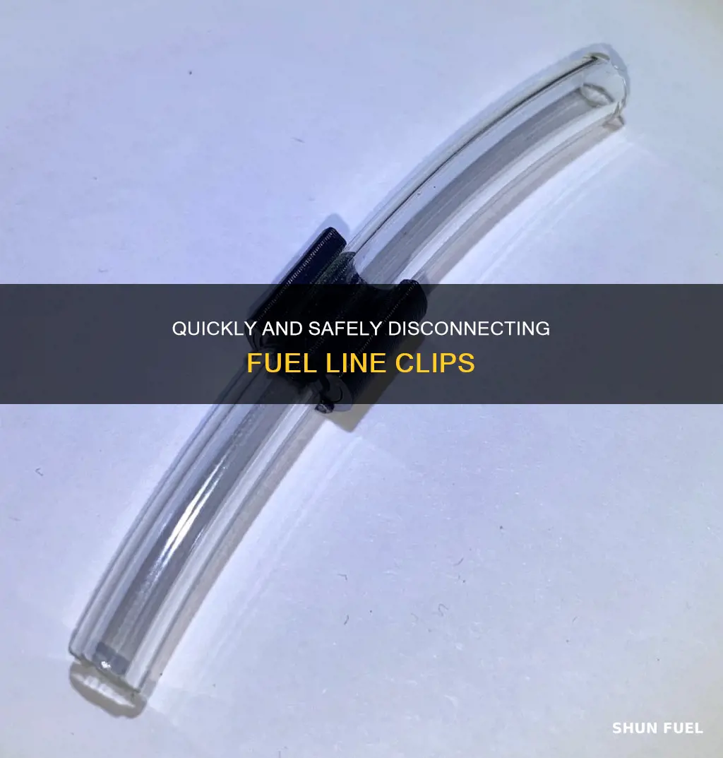 how to disconnect fuel line clips