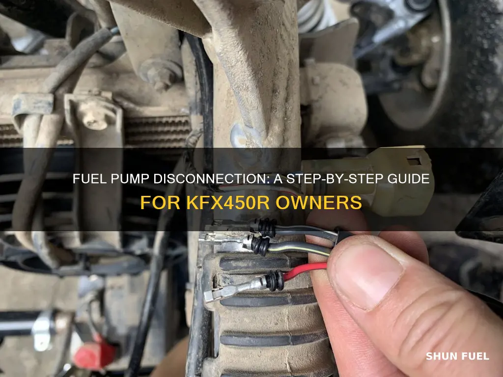 how to disconnect fuel line from fuel pump kfx450r