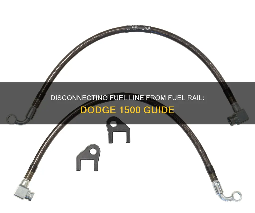 how to disconnect fuel line from fuel rail dodge 1500