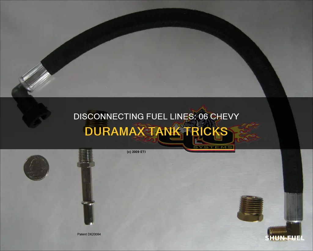 how to disconnect fuel line from tank 06 chevy duramax