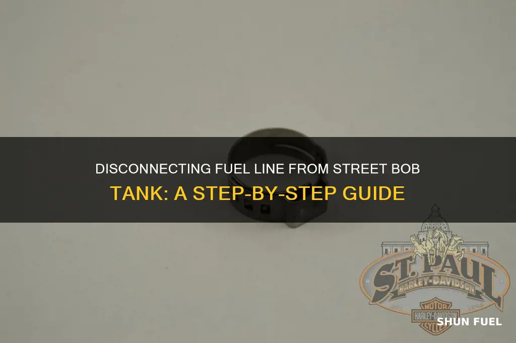 how to disconnect fuel line from tank street bob
