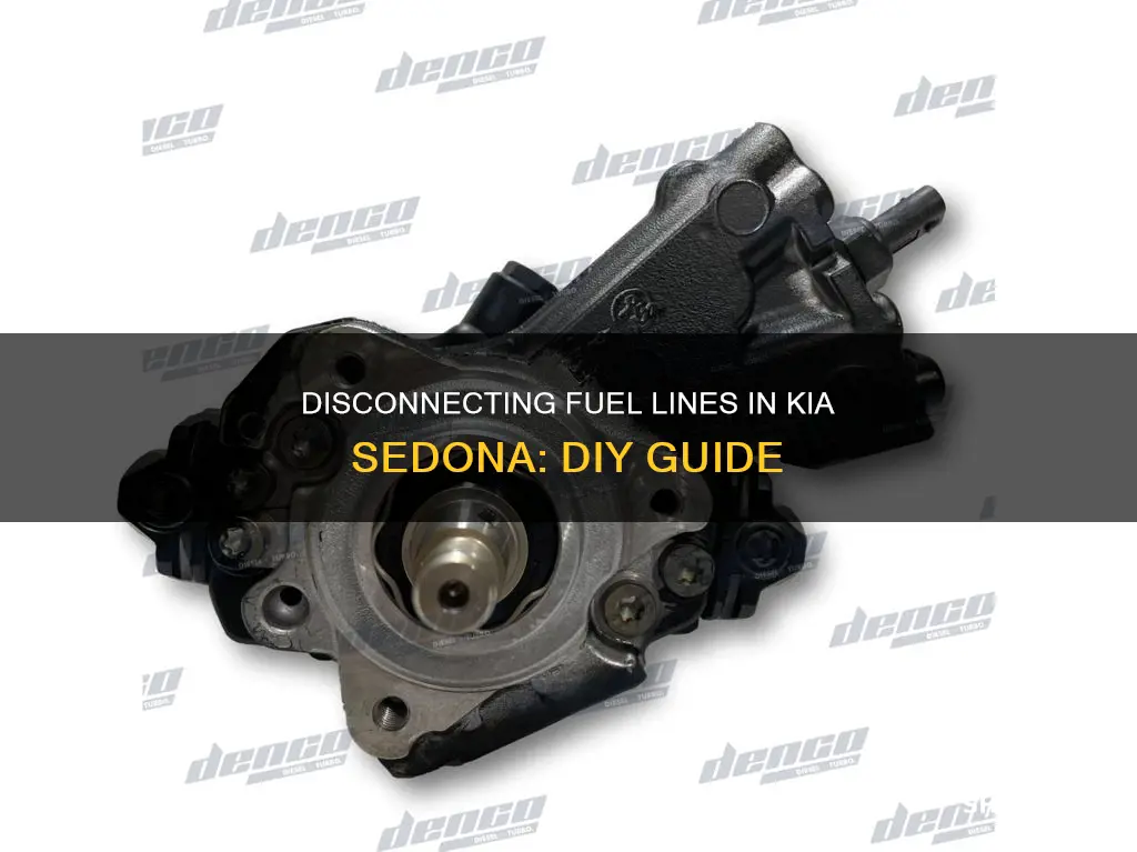 how to disconnect fuel line kia sedona