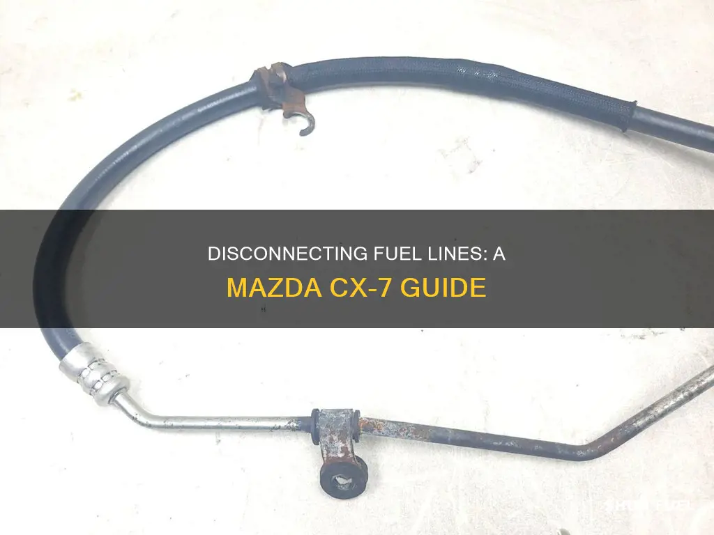 how to disconnect fuel line mazda cx7