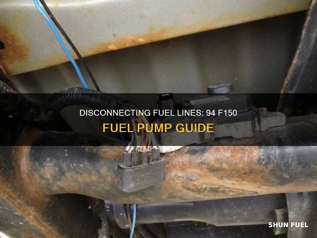 how to disconnect fuel lines from fuel pump 94 f150
