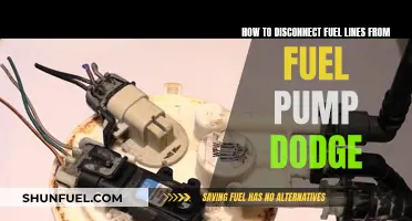 Dodge Fuel Pump: A Guide to Disconnecting Fuel Lines