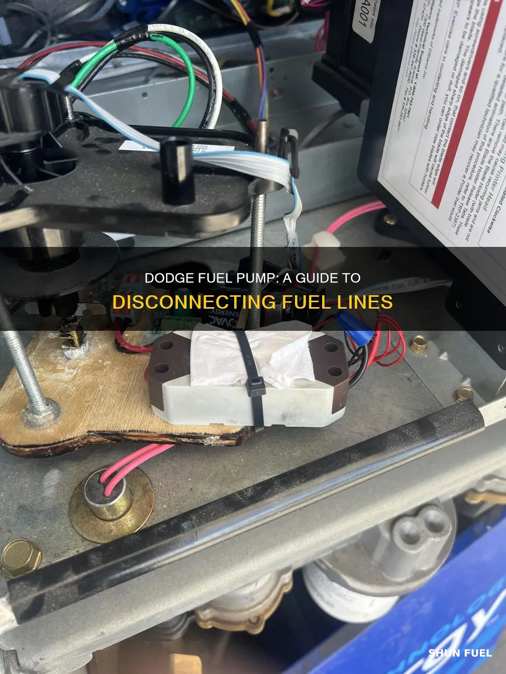 how to disconnect fuel lines from fuel pump dodge