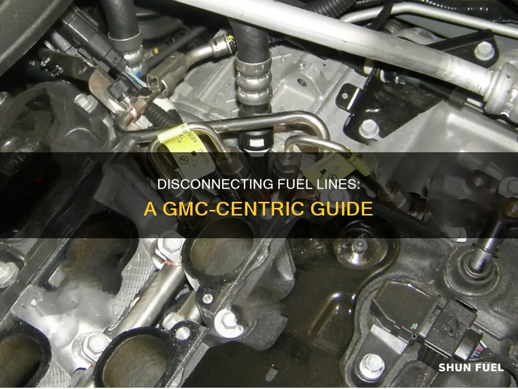 how to disconnect fuel lines gmc