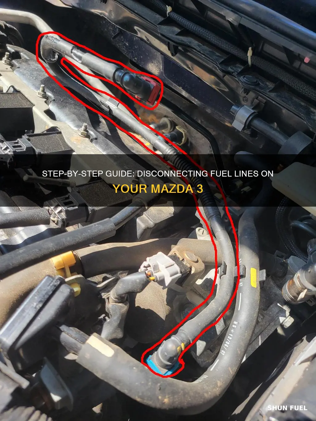 how to disconnect fuel lines on mazda 3