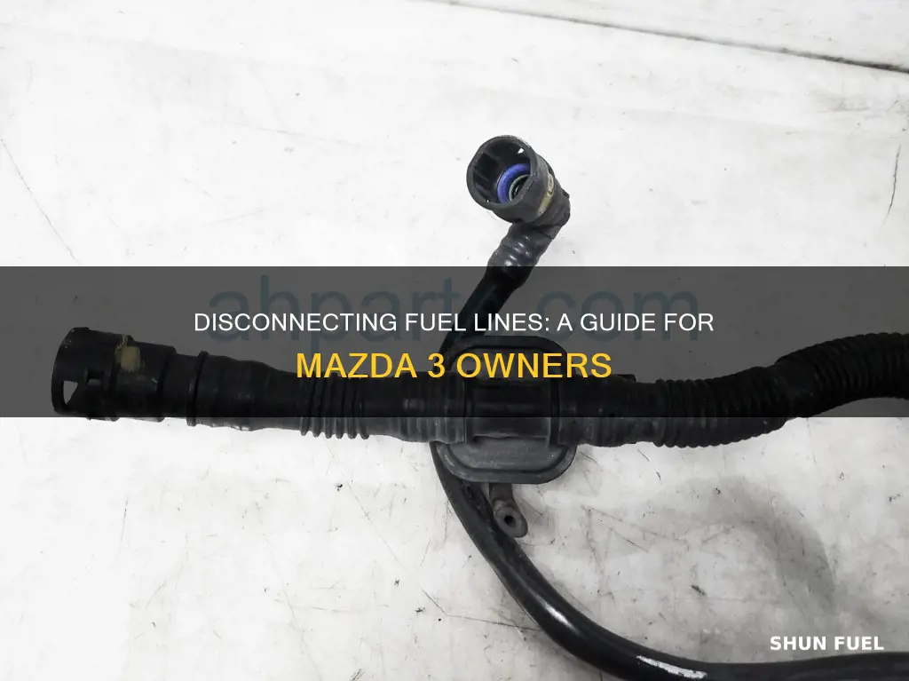 how to disconnect fuel lines on mazda 3