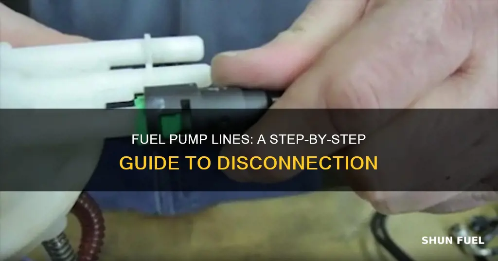 how to disconnect fuel pump lines