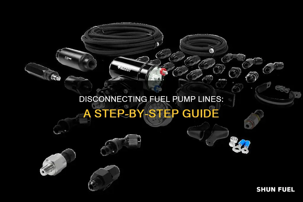 how to disconnect fuel pump lines