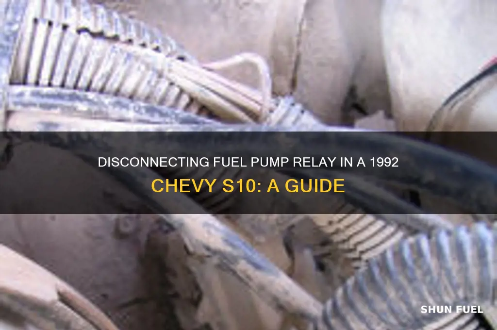 how to disconnect fuel pump relay chevy s10 1992