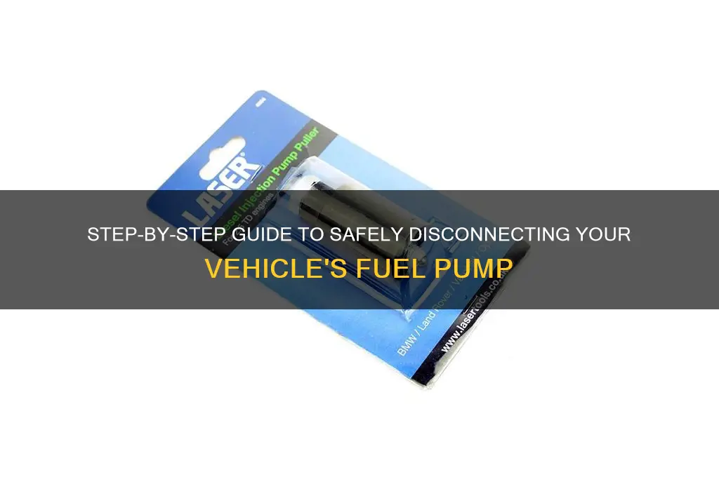 how to disconnect fuel pump