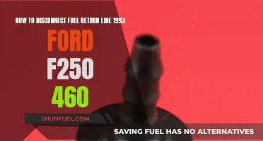 Disconnecting the Fuel Return Line in Your 1993 Ford F250 460