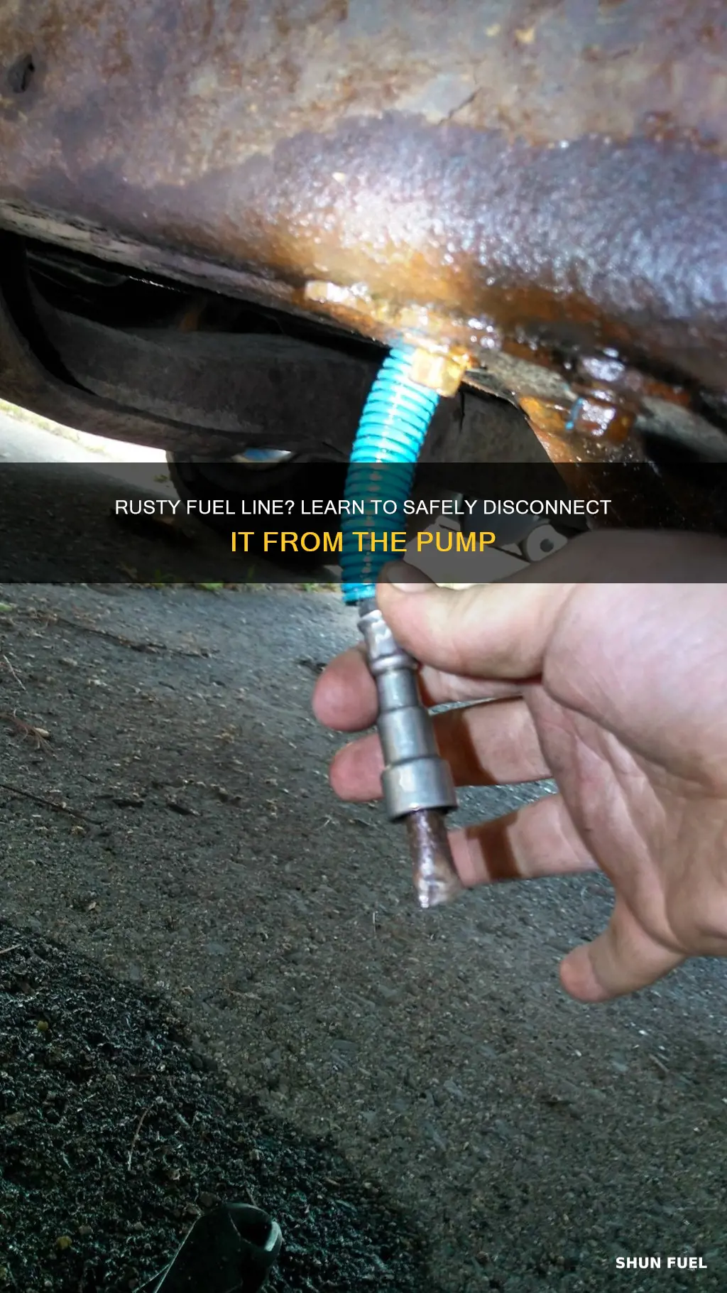 how to disconnect rusty fuel line from fuel pump