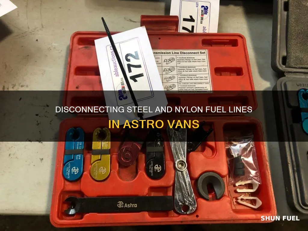 how to disconnect steel to nylon fuel line astro van
