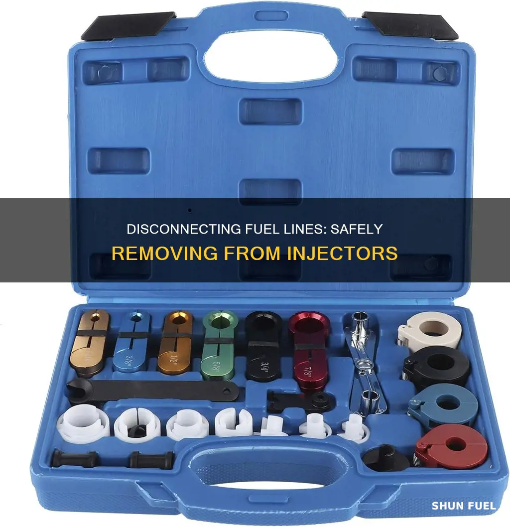 how to disconnect the fuel line from the injectors