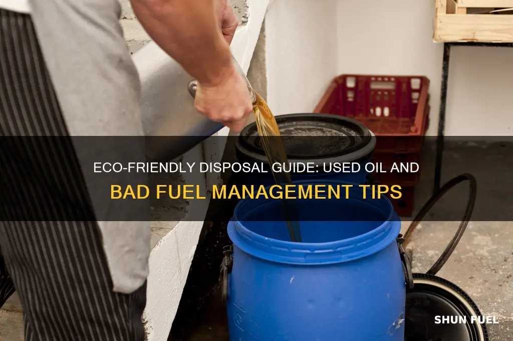 how to dispose of used oil and bad fuel