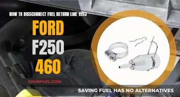 Disconnecting the Fuel Return Line: 1993 Ford F250 460 Guide