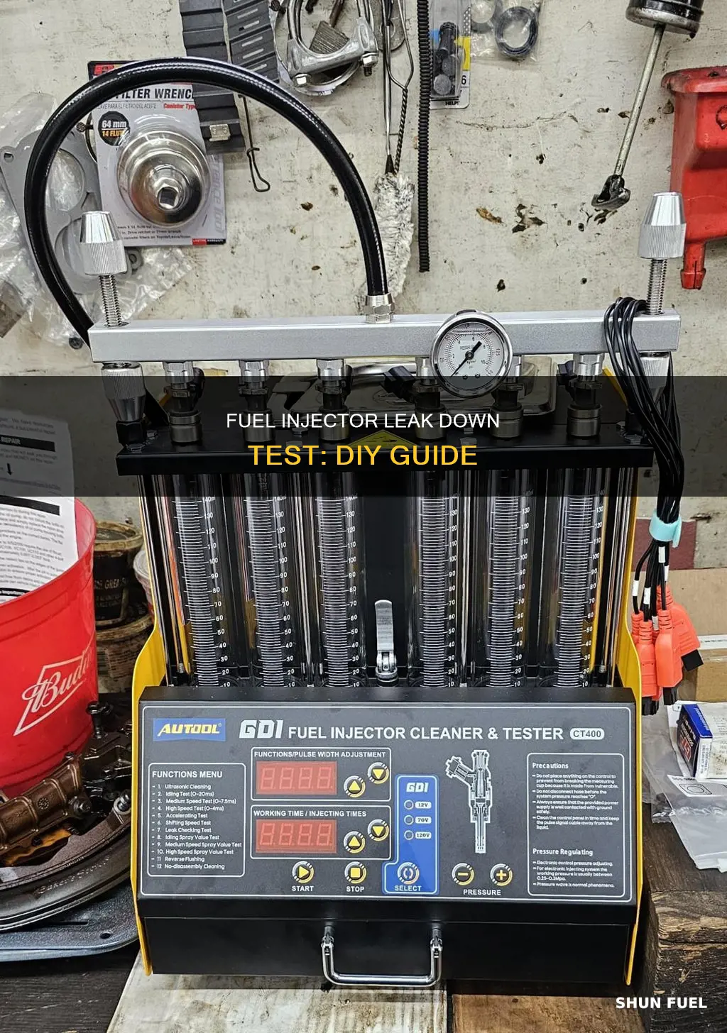 how to do a fuel injector leak down test