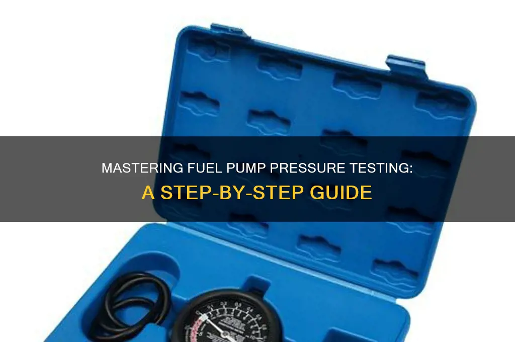 how to do a fuel pump pressure test