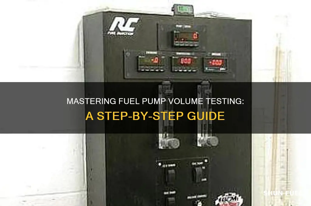 how to do a fuel pump volume test