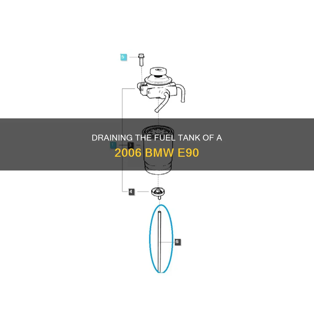 how to drain 2006 bmw e90 fuel tank