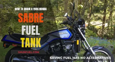 Draining the Fuel Tank of a Classic 1986 Honda Sabre