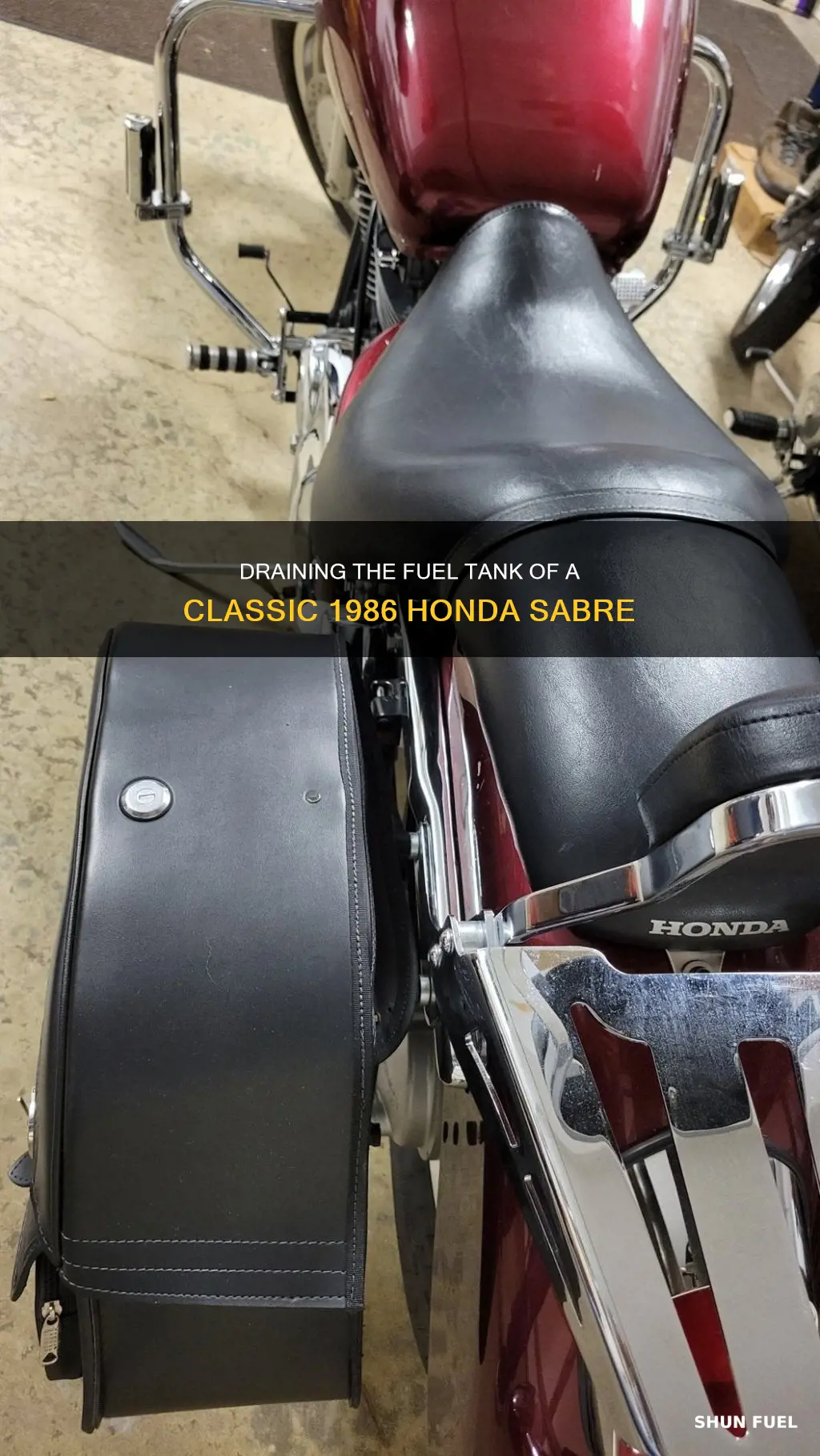 how to drain a 1986 honda sabre fuel tank