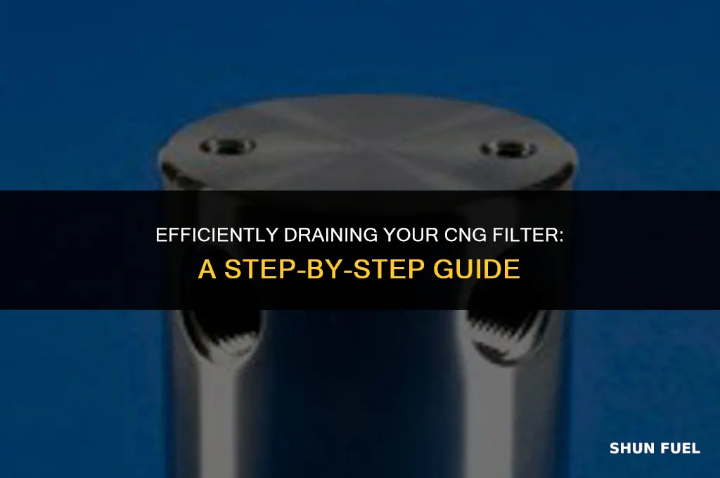 how to drain a cng filter